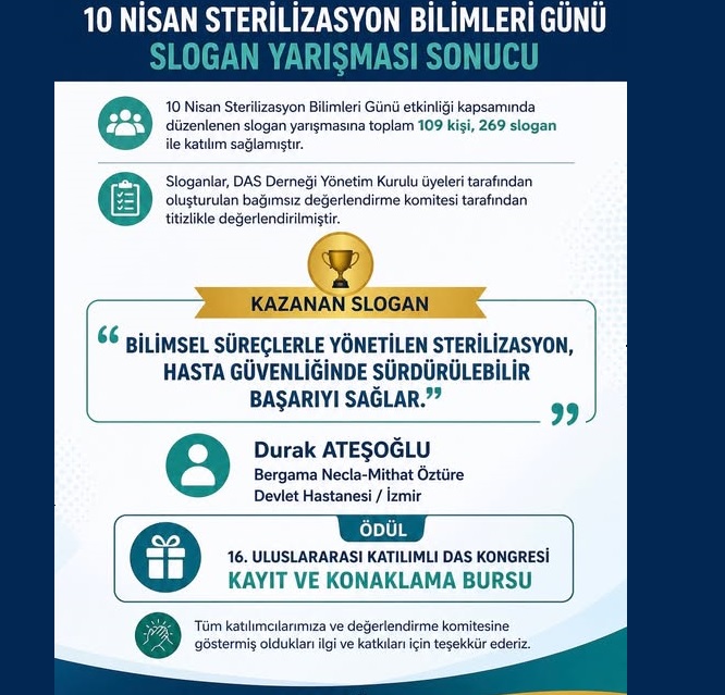 10 Nisan Sterilizasyon Bilimleri Günü Slogan Yarışması Sonucu